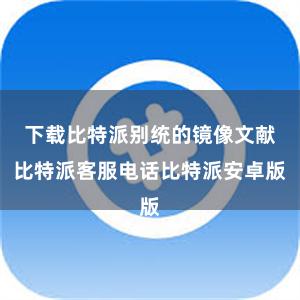 下载比特派别统的镜像文献比特派客服电话比特派安卓版